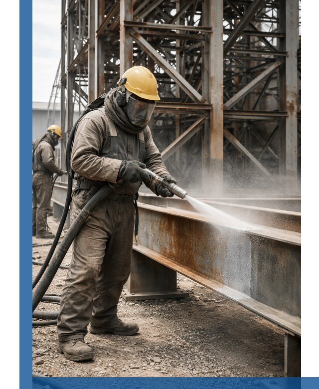 Пескоструйная очистка металлоконструкций в Артёме промышленная