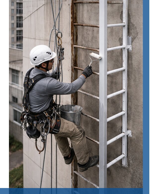 Покраска пожарных лестниц в Артёме от 4665 р. | ВЫСОТНИК-Арт