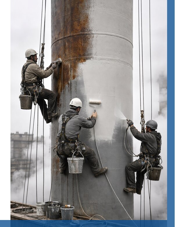 Покраска дымовых труб в Артёме от 8812 р. | ВЫСОТНИК-Арт