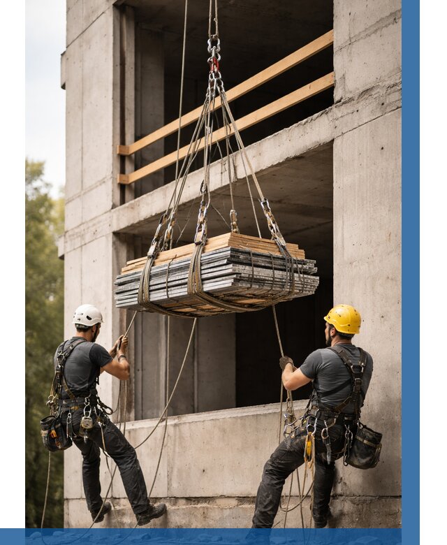 Подъем материала на этаж веревками в Артёме от 1555 р. | ВЫСОТНИК-Арт