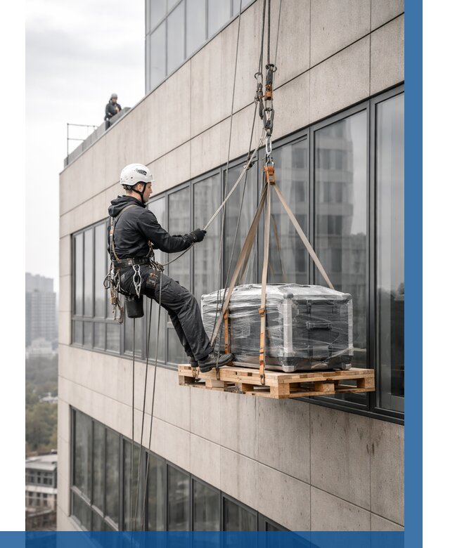 Спуск груза по фасаду в Артёме от 3628 р. | ВЫСОТНИК-Арт