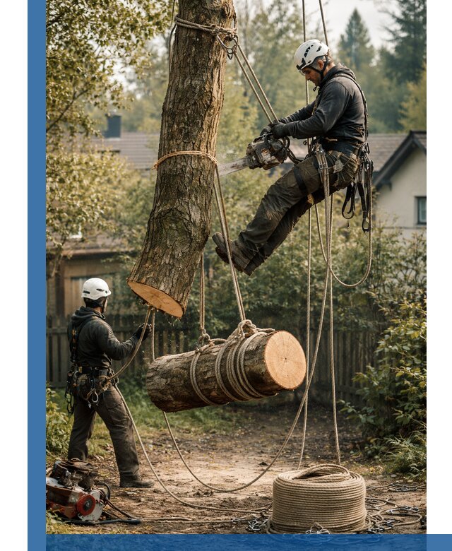 Валка деревьев частями в Артёме, безопасно и аккуратно