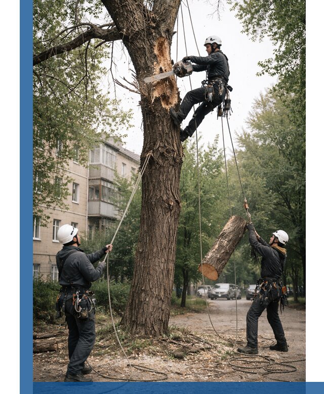 Срочное удаление аварийных деревьев в Артёме с гарантией безопасности