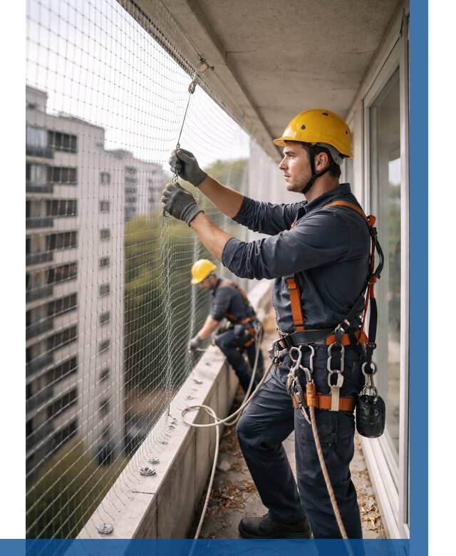 Монтаж сетки от птиц в Артёме от 4665 р. | ВЫСОТНИК-Арт